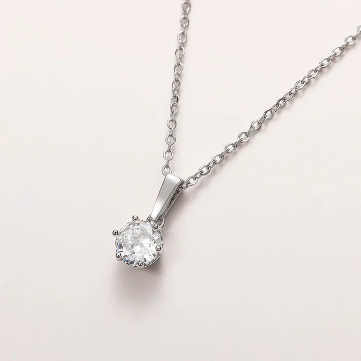 Necklace Classic with Pendant in Zirconia