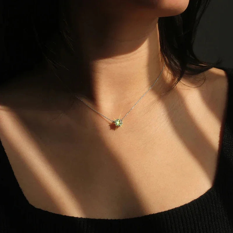 Necklace Solitario Elegant with Crystal