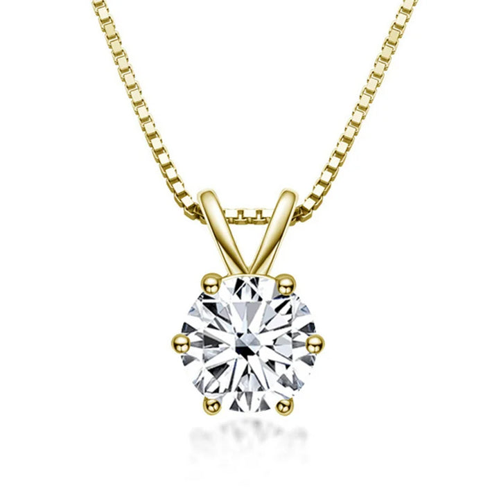 Necklace Solitario Elegant with Moissanite