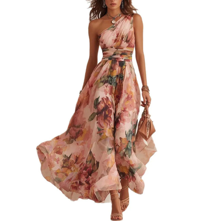 Maeve | One-Shoulder Digital Stampa Dress