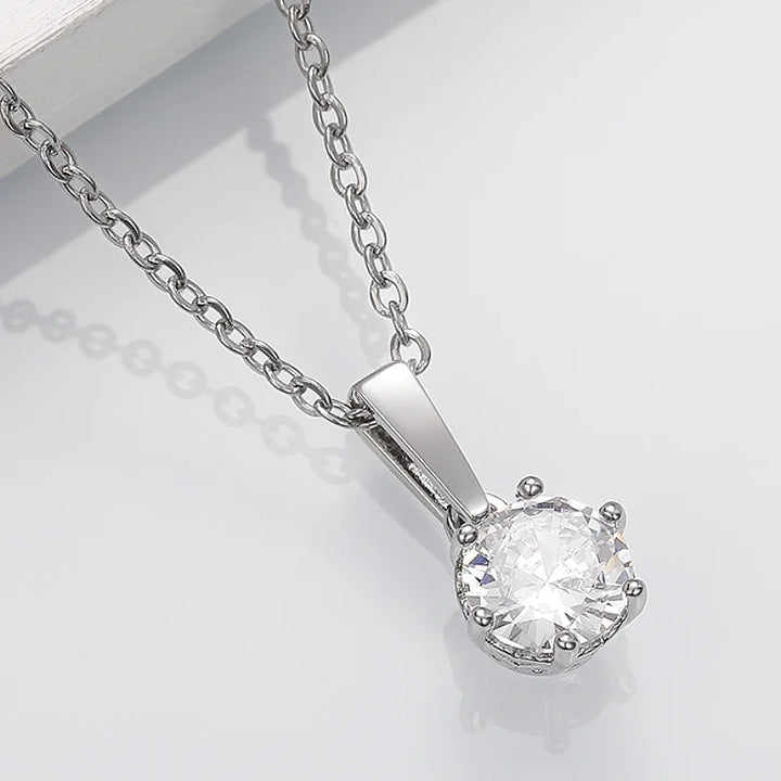 Necklace Classic with Pendant in Zirconia