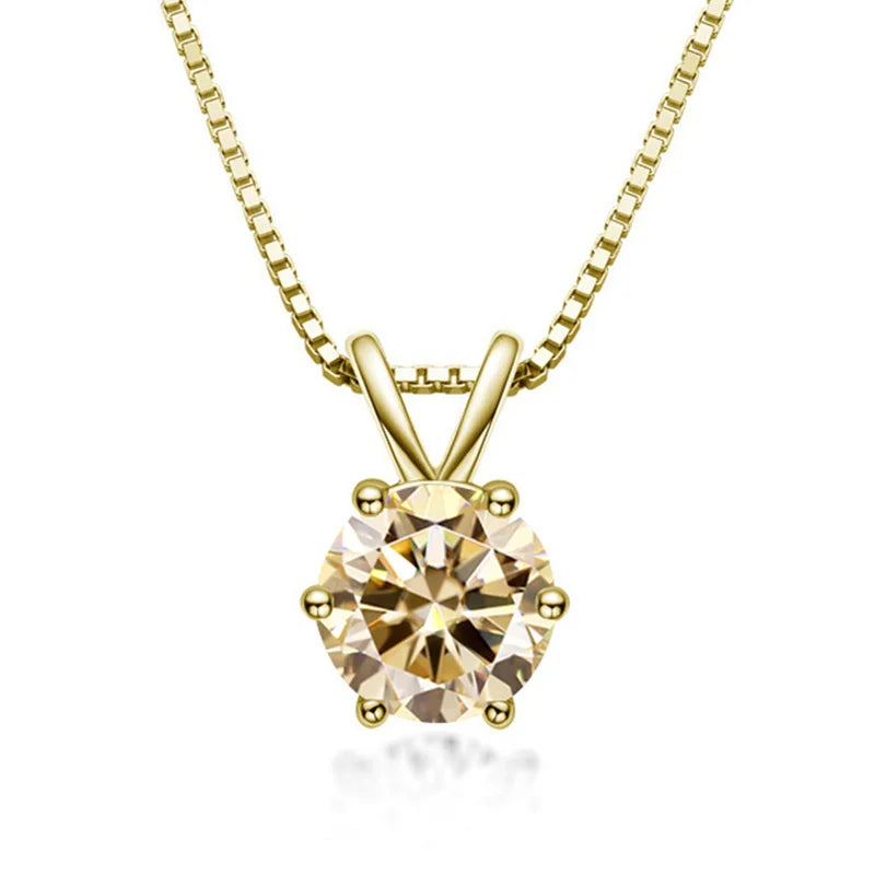 Necklace Solitario Elegant with Moissanite