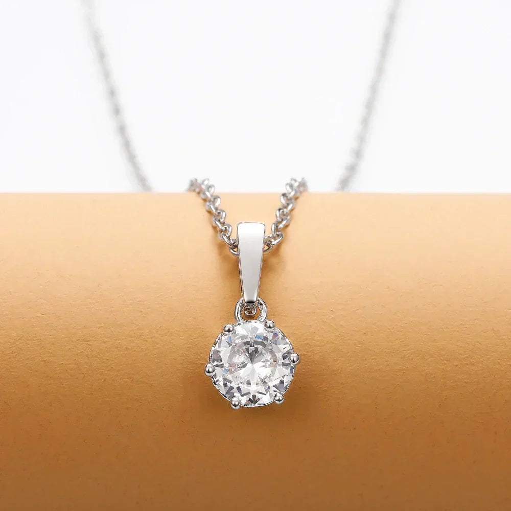 Necklace Classic with Pendant in Zirconia