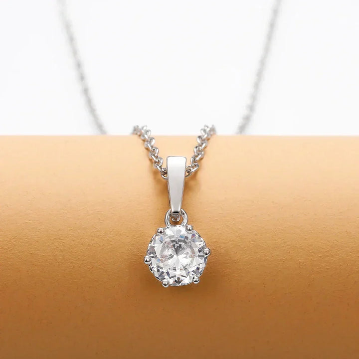 Necklace Classic with Pendant in Zirconia