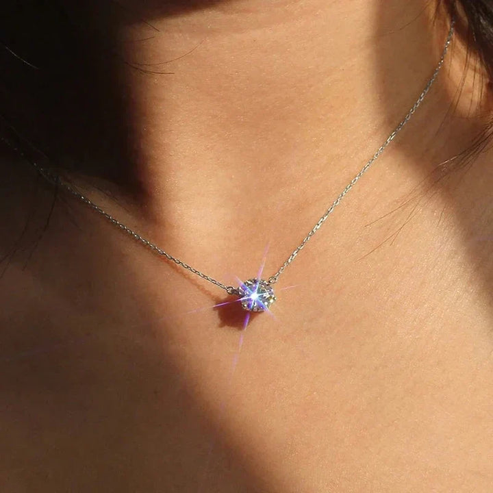 Necklace Solitario Elegant with Crystal