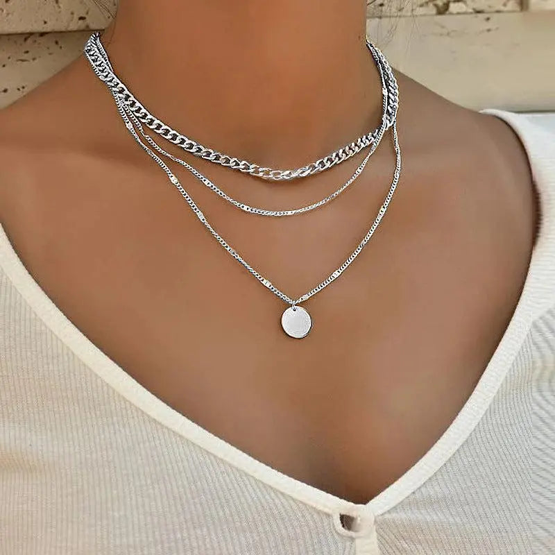Necklace Elegant Gold Plated & Silver