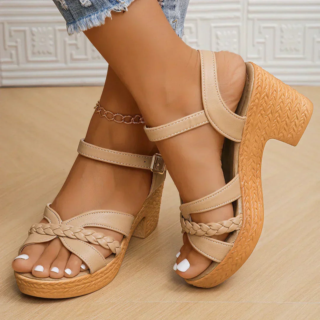 Gianna | Sandals Classiques A Heel Moyen - Green