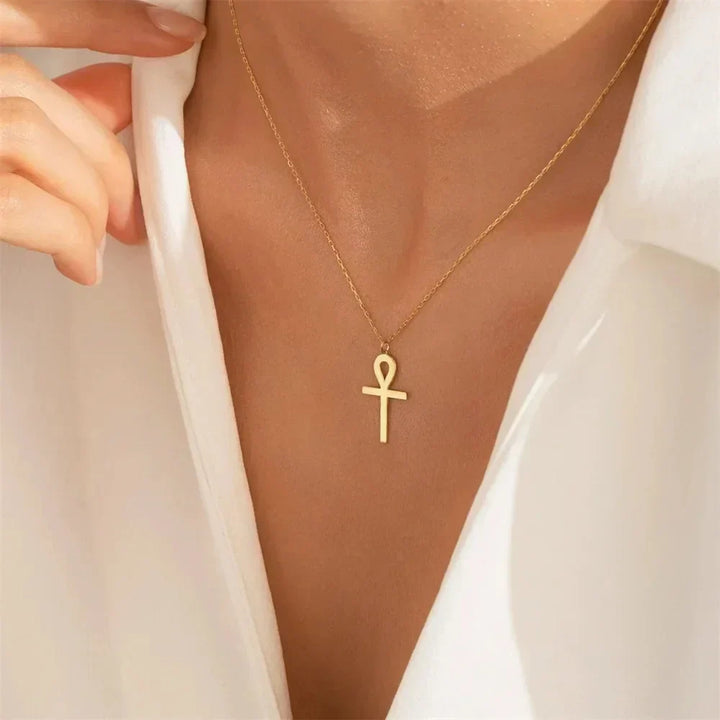 Necklace with Pendant Ankh Gold