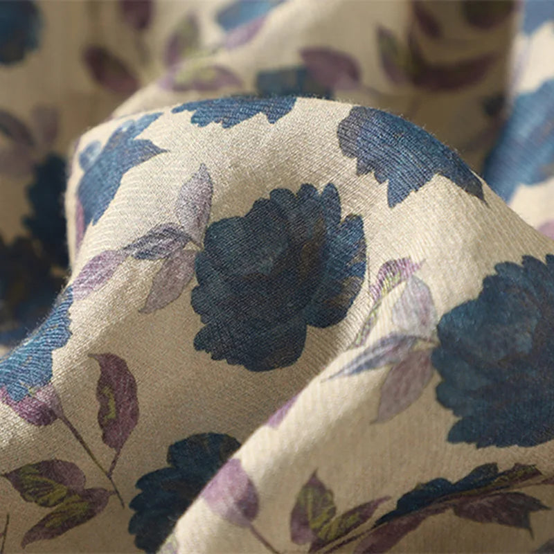 Elise | Floral Cotton Linen Top - Helen & Olivia Manhattan