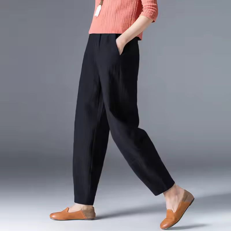 Irene | Leggero Summer Pants with Pleated Front