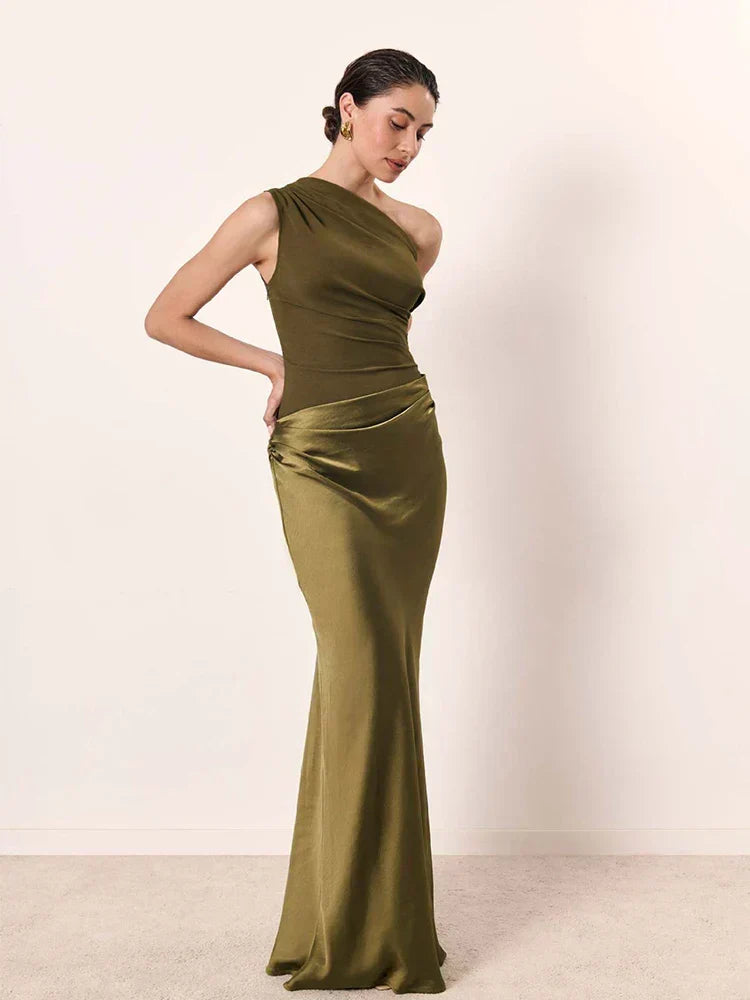 Sophia | Maxi Dress with a Guilt in Satin