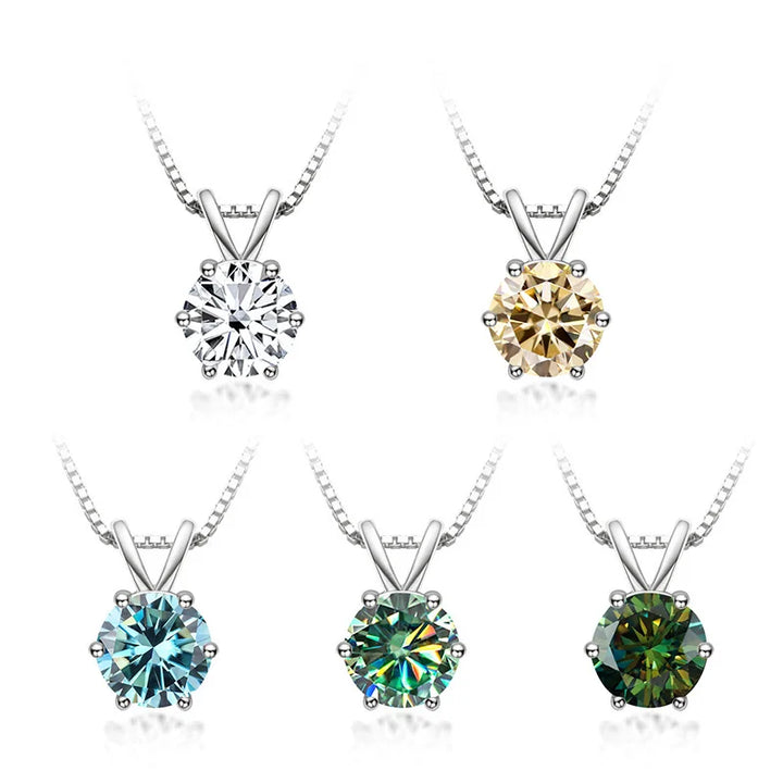 Necklace Solitario Elegant with Moissanite