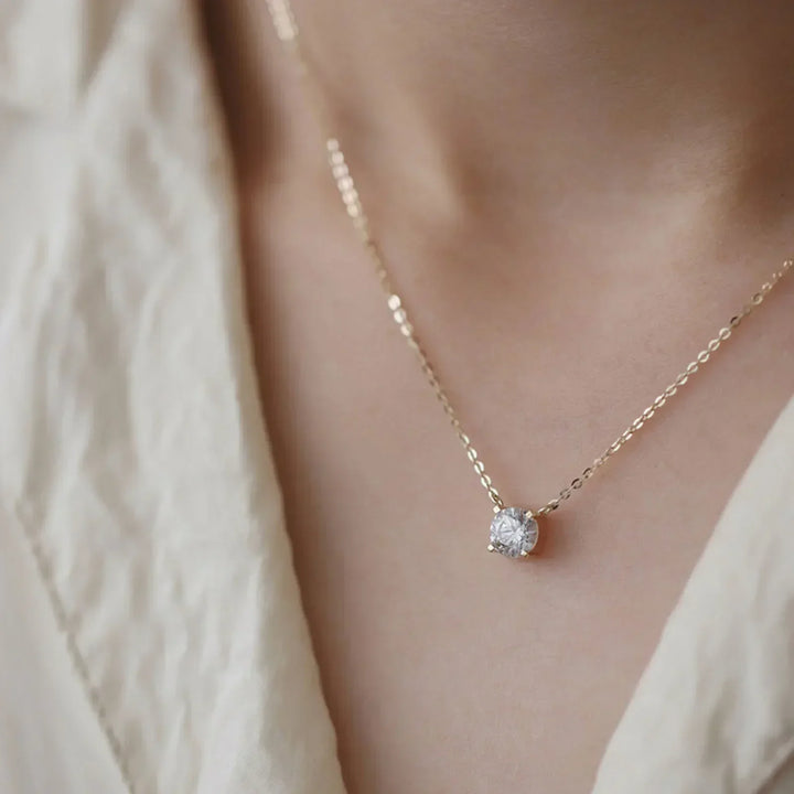 Necklace Gold Plated with Zircons