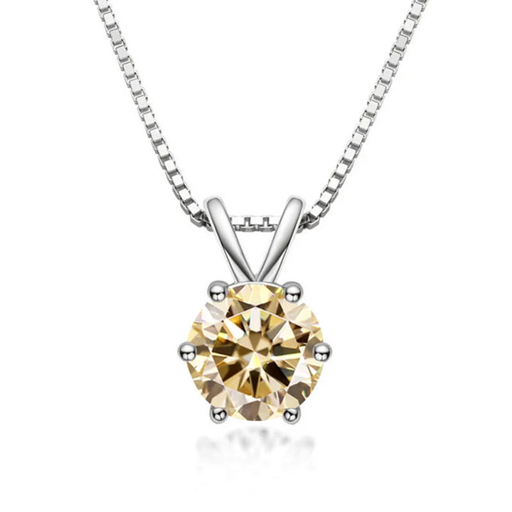 Necklace Solitario Elegant with Moissanite