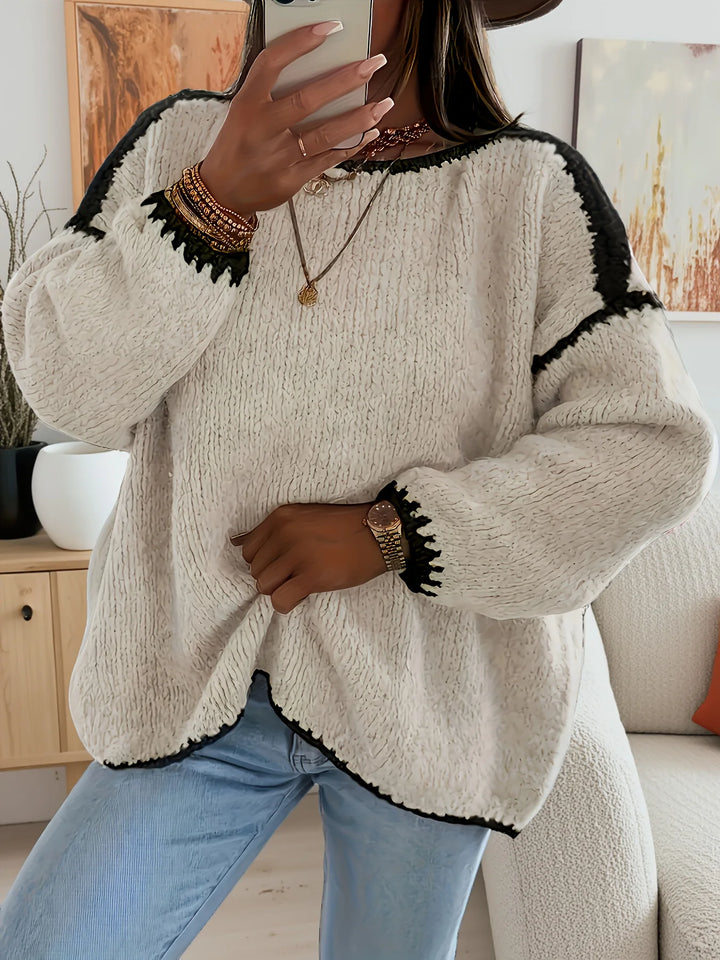 Astrid | Colour-Block Teardrop-a Spalla Jumper