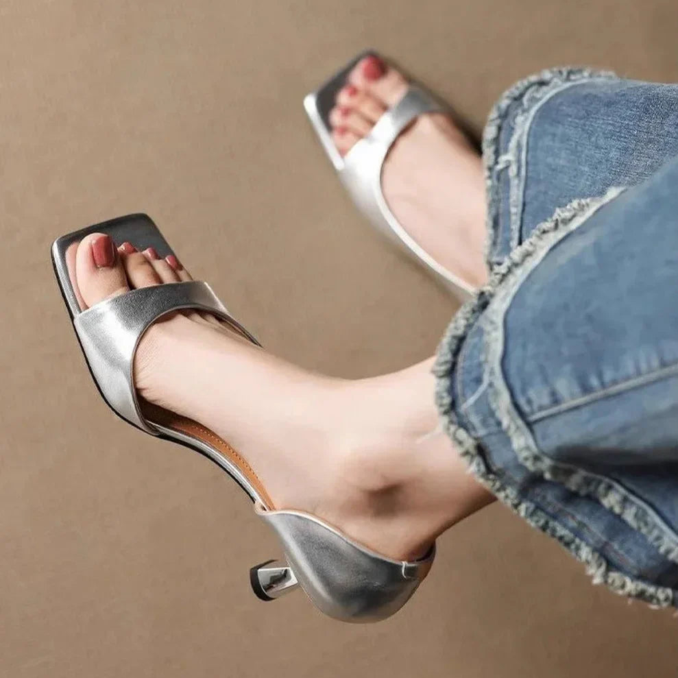 Valentina Leather Heels - 
