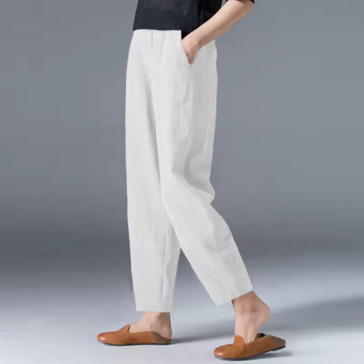 Irene | Leggero Summer Pants with Pleated Front