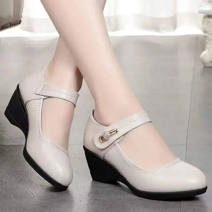 Camila Comfort Leather Support Shoes - 