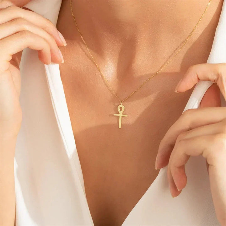 Necklace with Pendant Ankh Gold