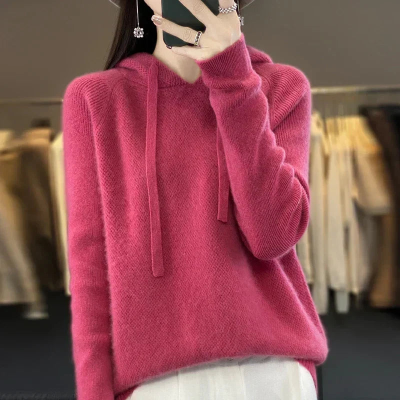 Camilla | Soft Fleece Hoodie - Dark Pink