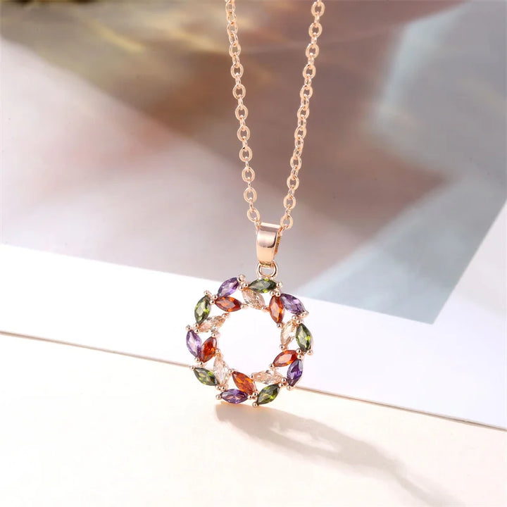 Necklace with Pendant Arcobaleno Luminous