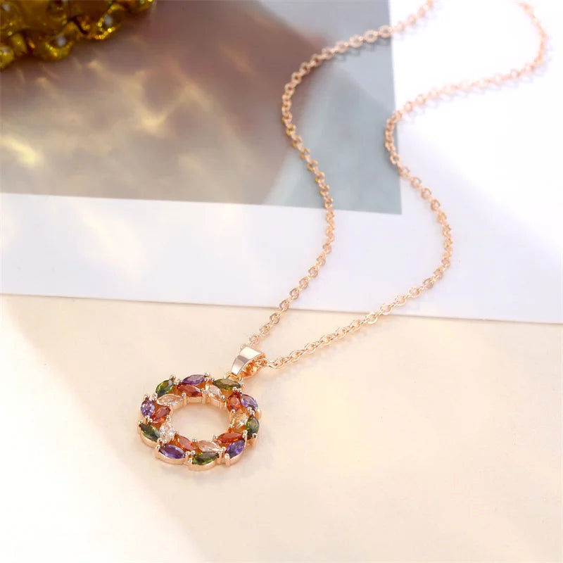 Necklace with Pendant Arcobaleno Luminous