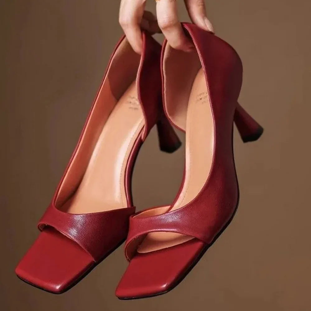 Valentina Leather Heels - 