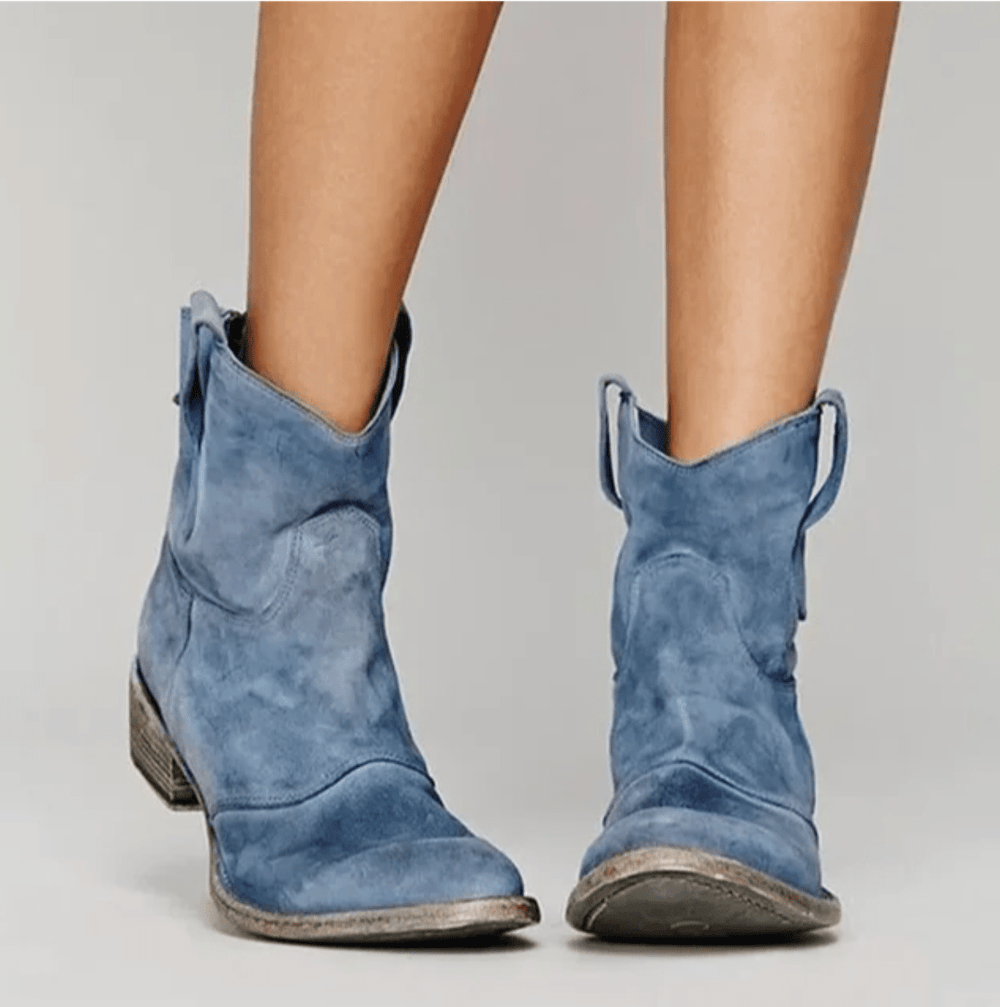 Hailey | Suede Orthopedic Boots - Blue