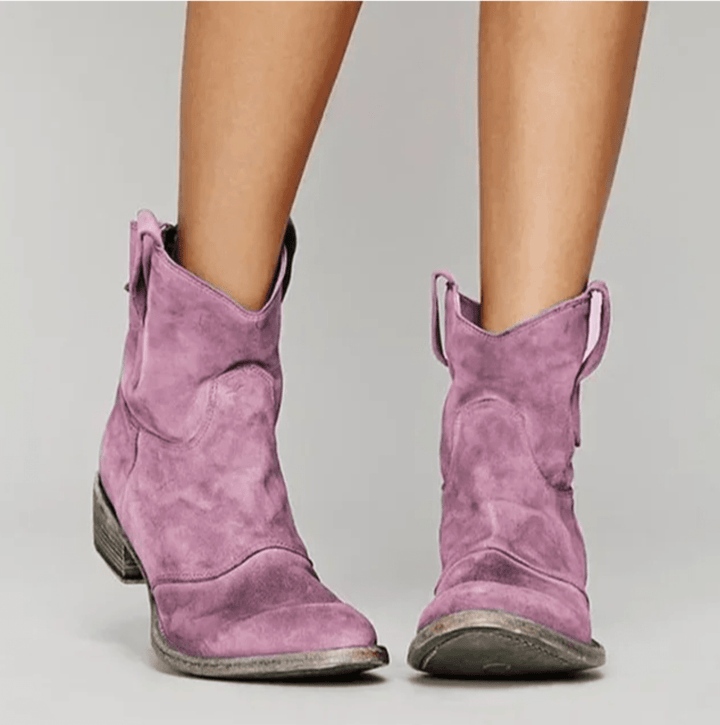 Hailey | Suede Orthopedic Boots - Purple
