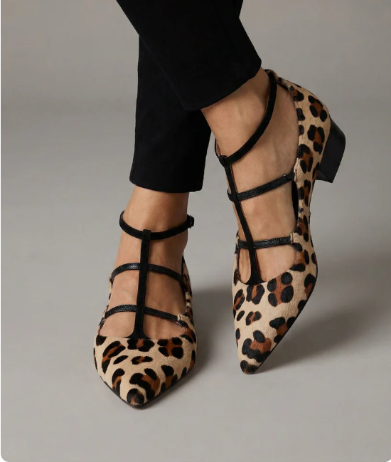 Bridget | Scarpe con tacco e cinturino leopardato