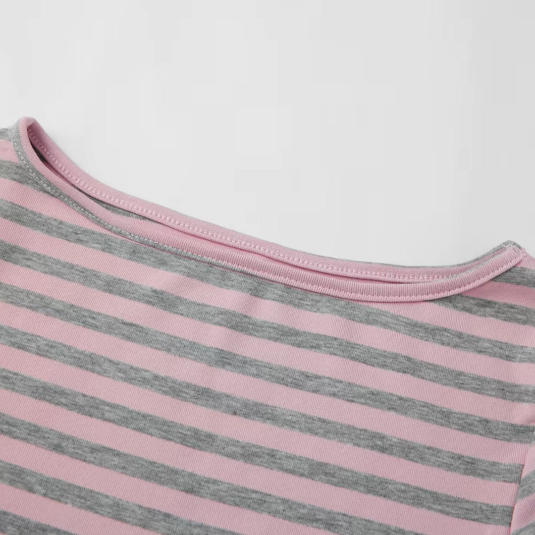 Nora | Striped Long Sleeve Shirt - Helen & Olivia Manhattan