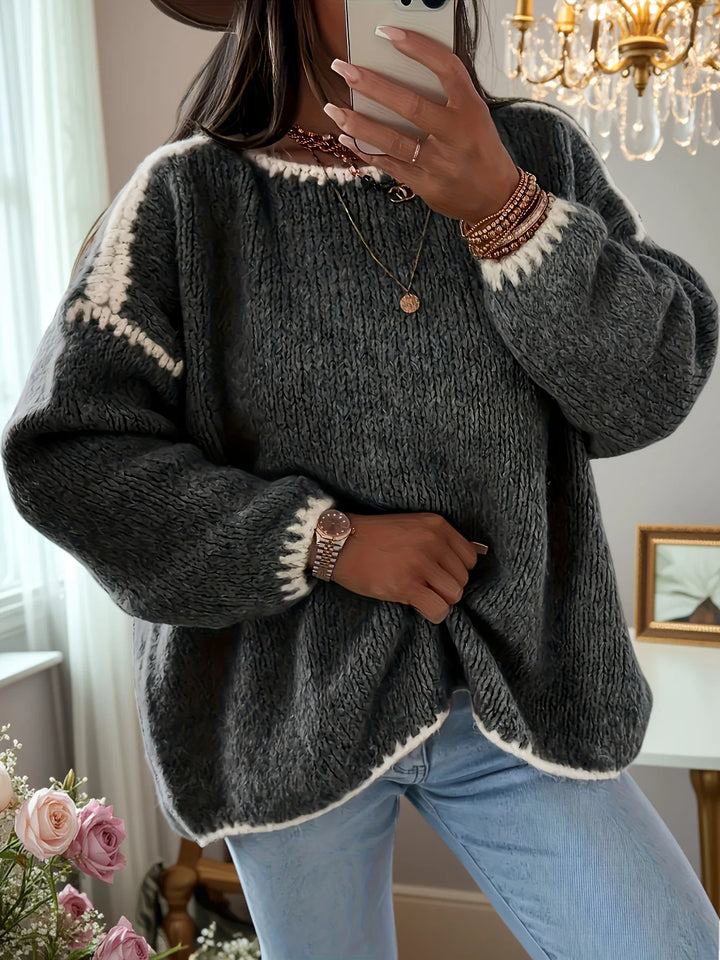 Astrid | Colour-Block Teardrop-a Spalla Jumper
