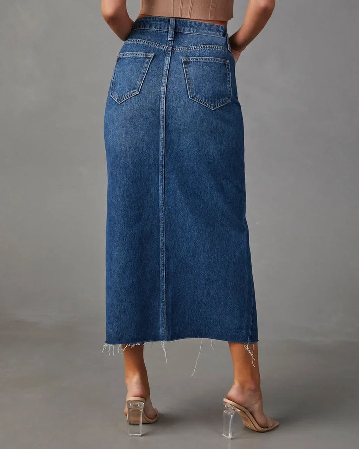 Denise | Classic High-Waist Denim Skirt