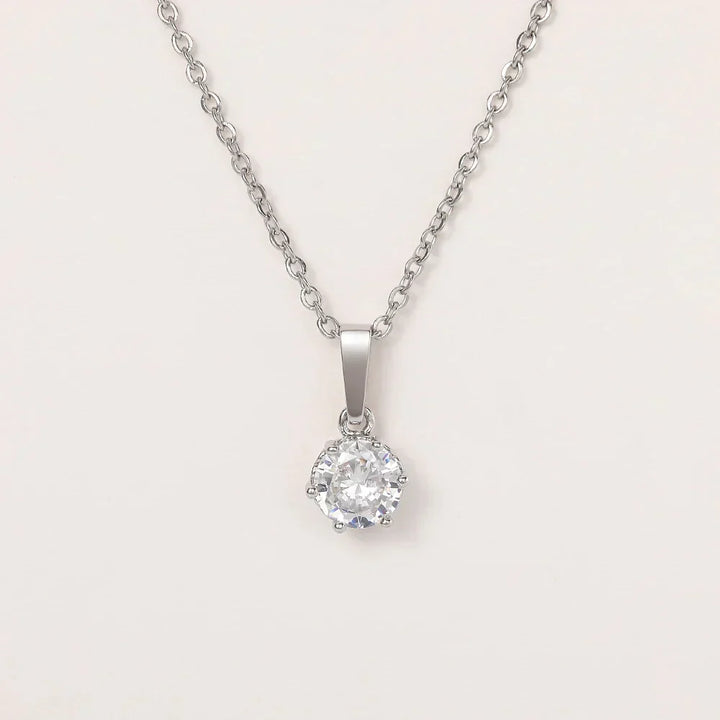 Necklace Classic with Pendant in Zirconia