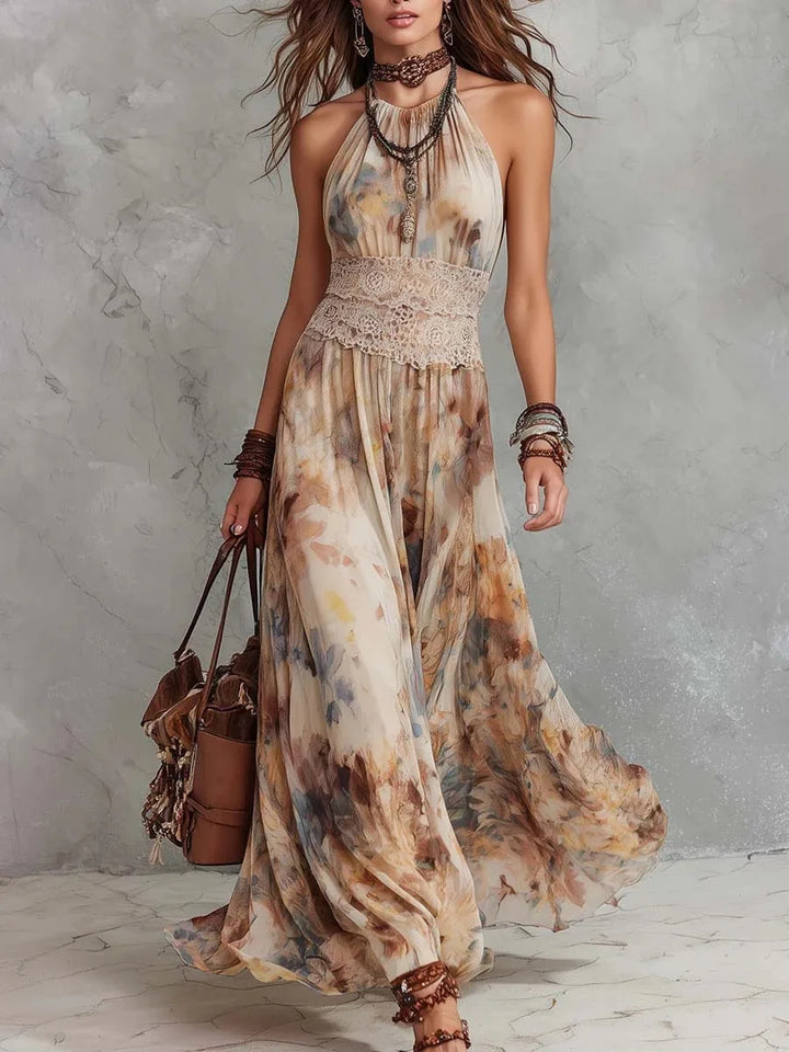 Sunne | Tie-Dye Halter Maxi Dress