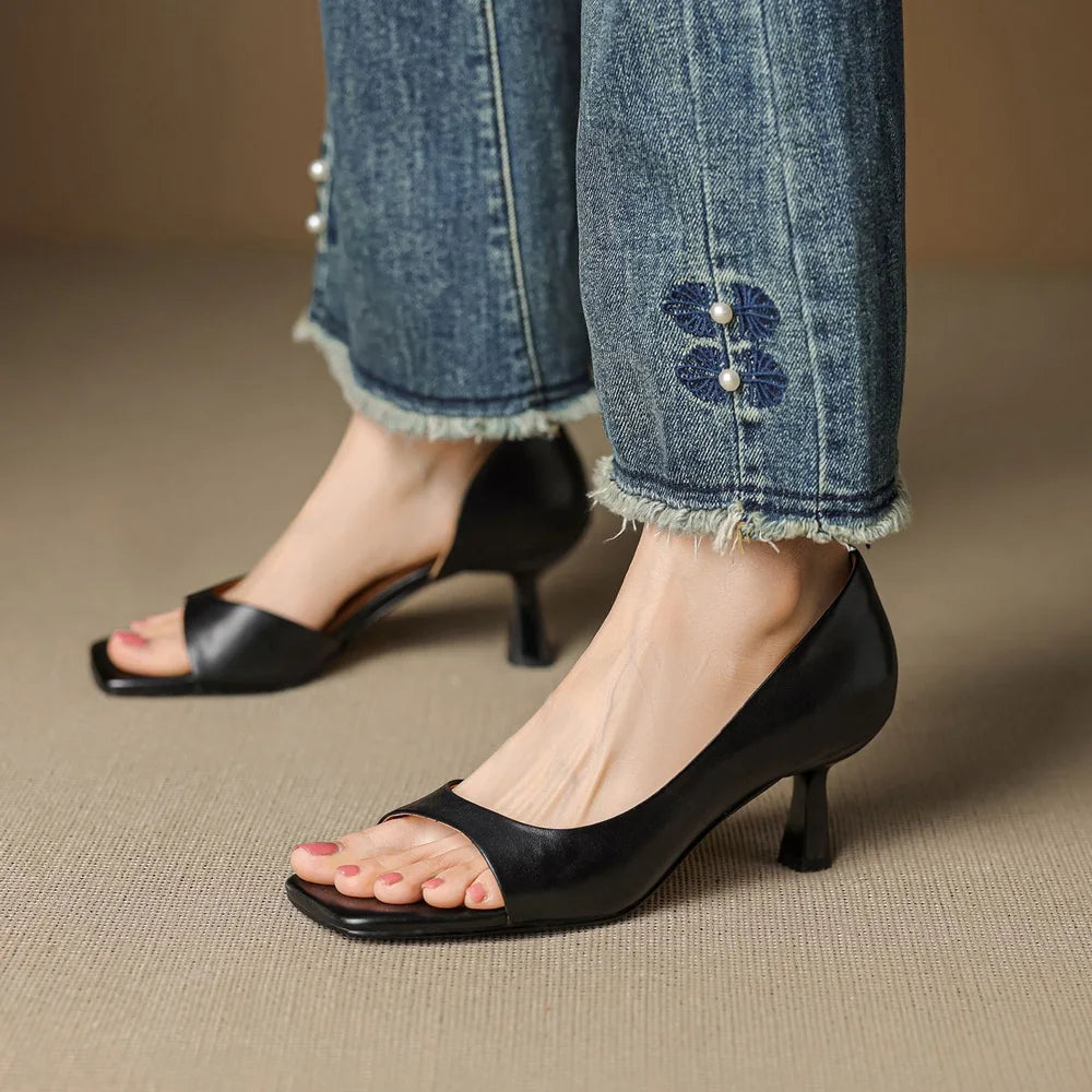 Valentina Leather Heels - 