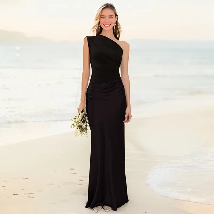 Maxi Dress with a Guilt in Satin