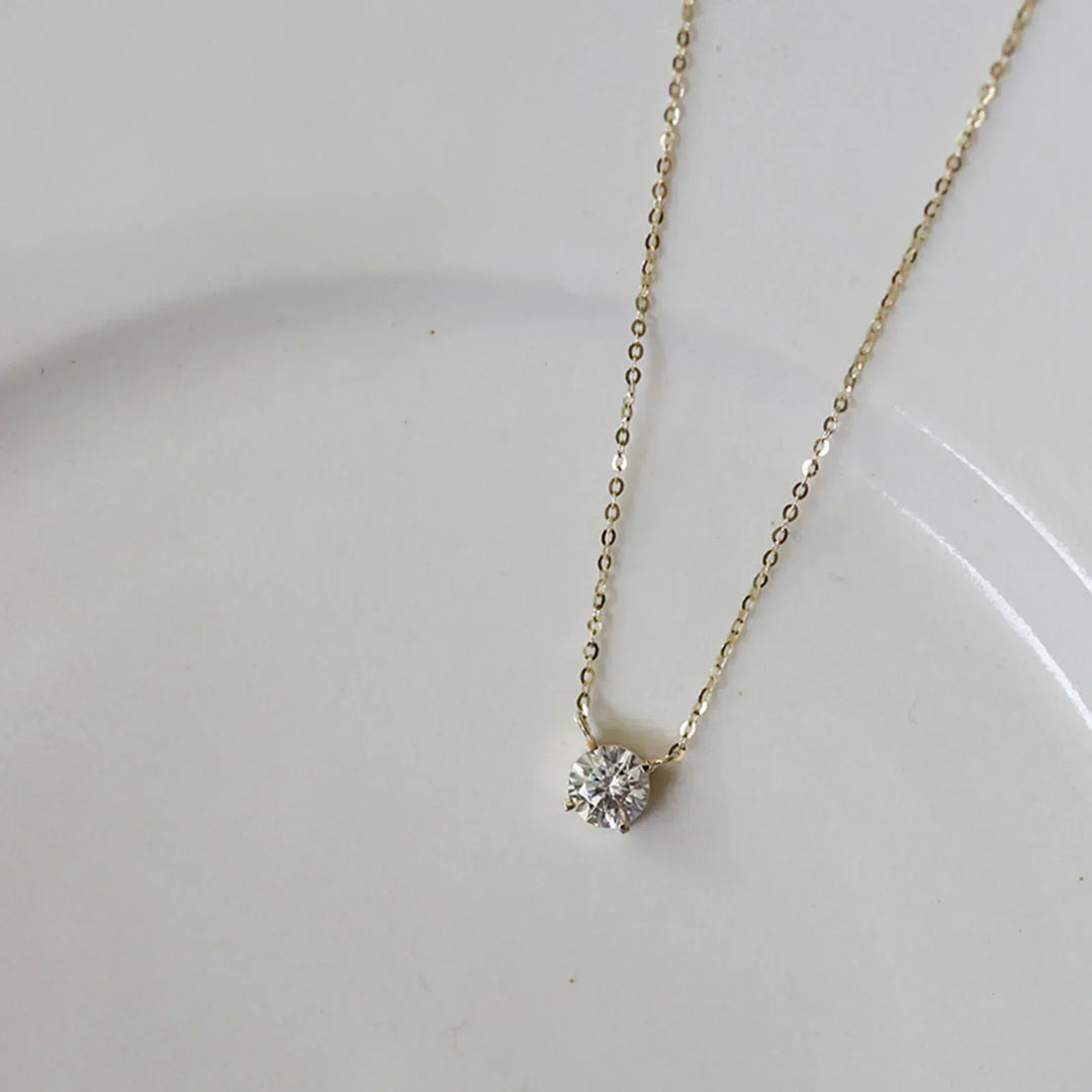 Necklace Gold Plated with Zircons