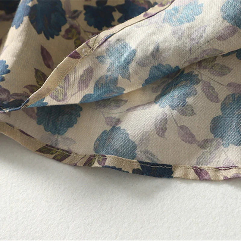 Elise | Floral Cotton Linen Top - Helen & Olivia Manhattan