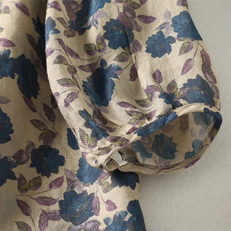 Elise | Floral Cotton Linen Top - Helen & Olivia Manhattan