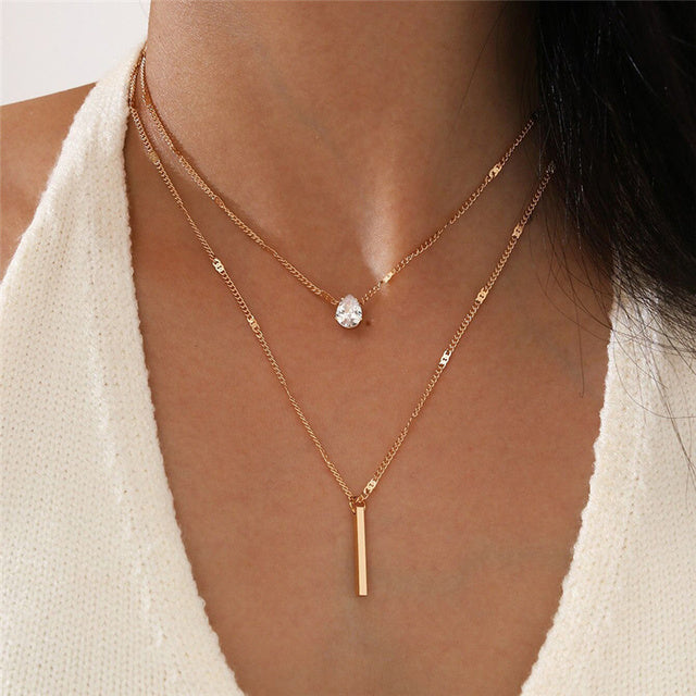 Vintage Necklace Completo with Gold Pendant