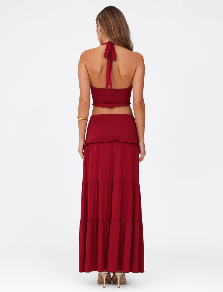 Serenity Chic | Completo Due Pezzi with Skirt Arricciata & Balze