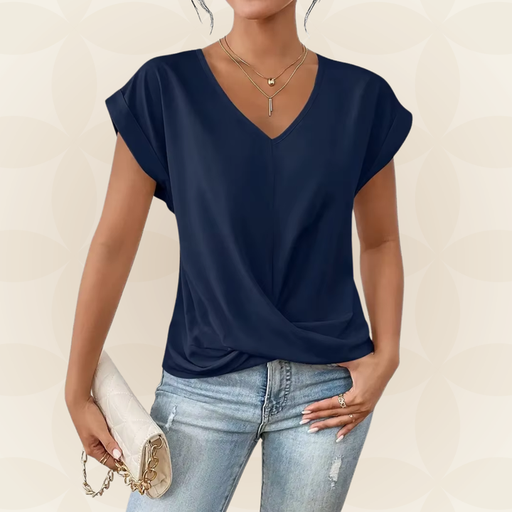 Isla | V-Neck Draped Top