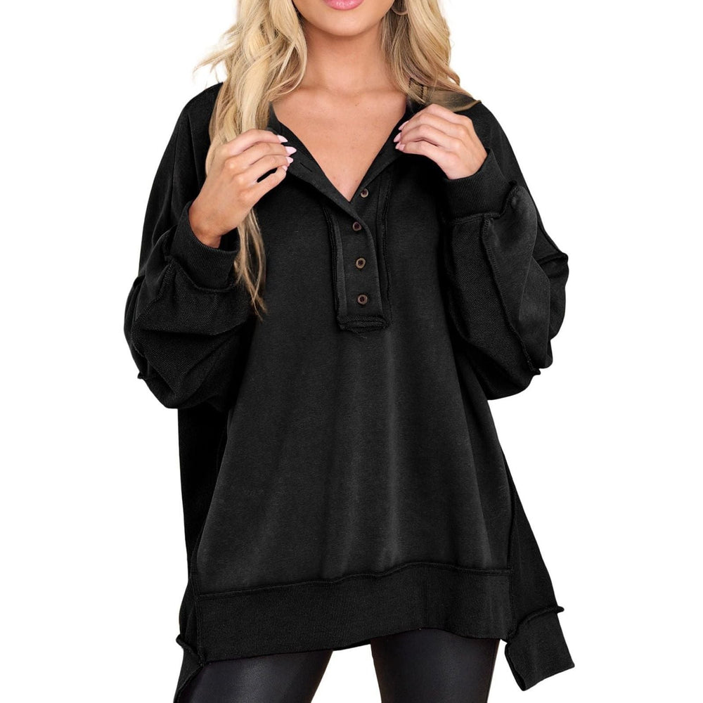 GABRIELLA | Cozy Casual Sweatshirt - Black