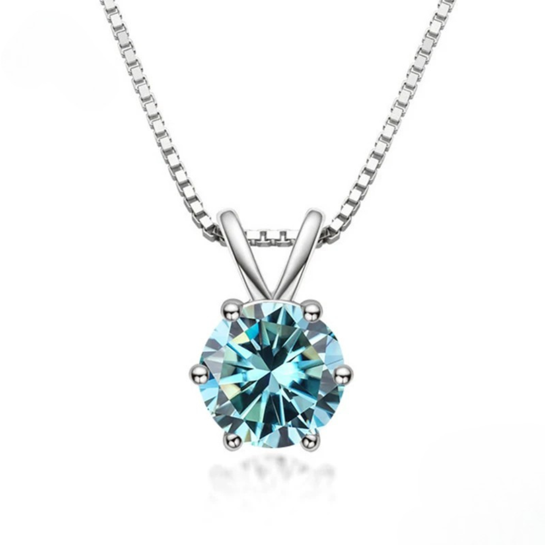 Necklace Solitario Elegant with Moissanite