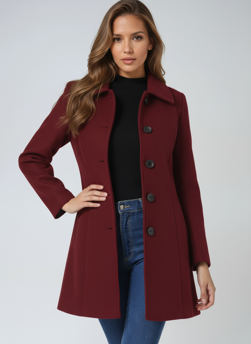 Naomi | Tailored Button Coat - 
