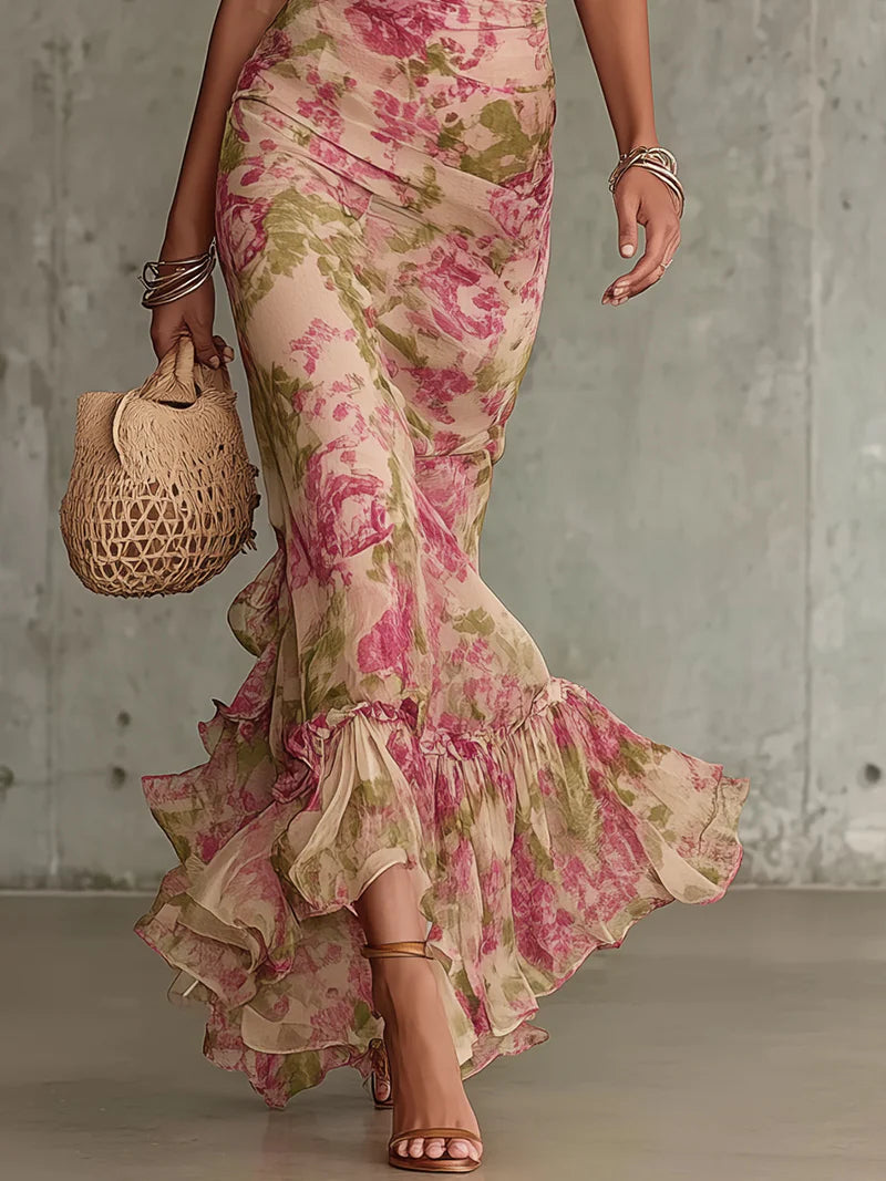 Rosevear | Vintage Pink Stampa Maxi