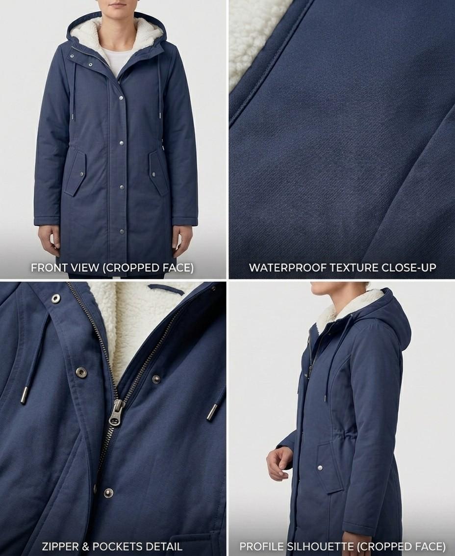 Ursula | Parka D'Hiver Doublée Polaire - 