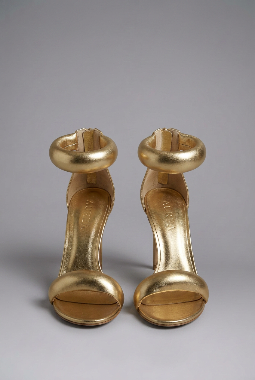 Lena | High-Heel Metallic Sandals