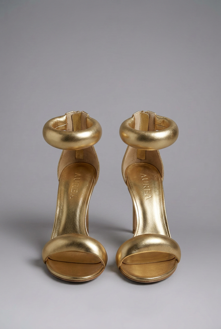 Lena | High-Heel Metallic Sandals
